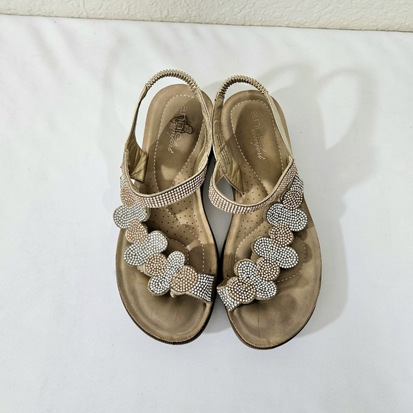 Annie Comfort Shoes - Annie Comfort Sequined open Toe Sandles